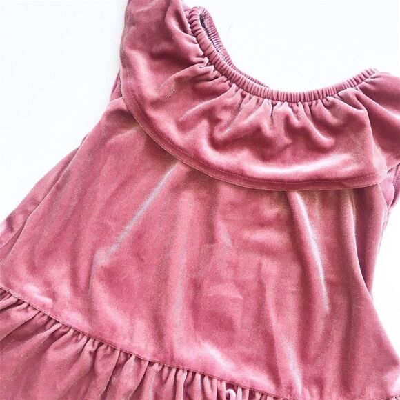 Old Navy velvet mauve dress EUC  6-12 months - Picture 2 of 2